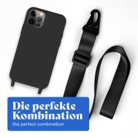 moex Hover Cover für Apple iPhone 12 Pro – Umhängehülle mit abnehmbarer Handykette aus Nylon