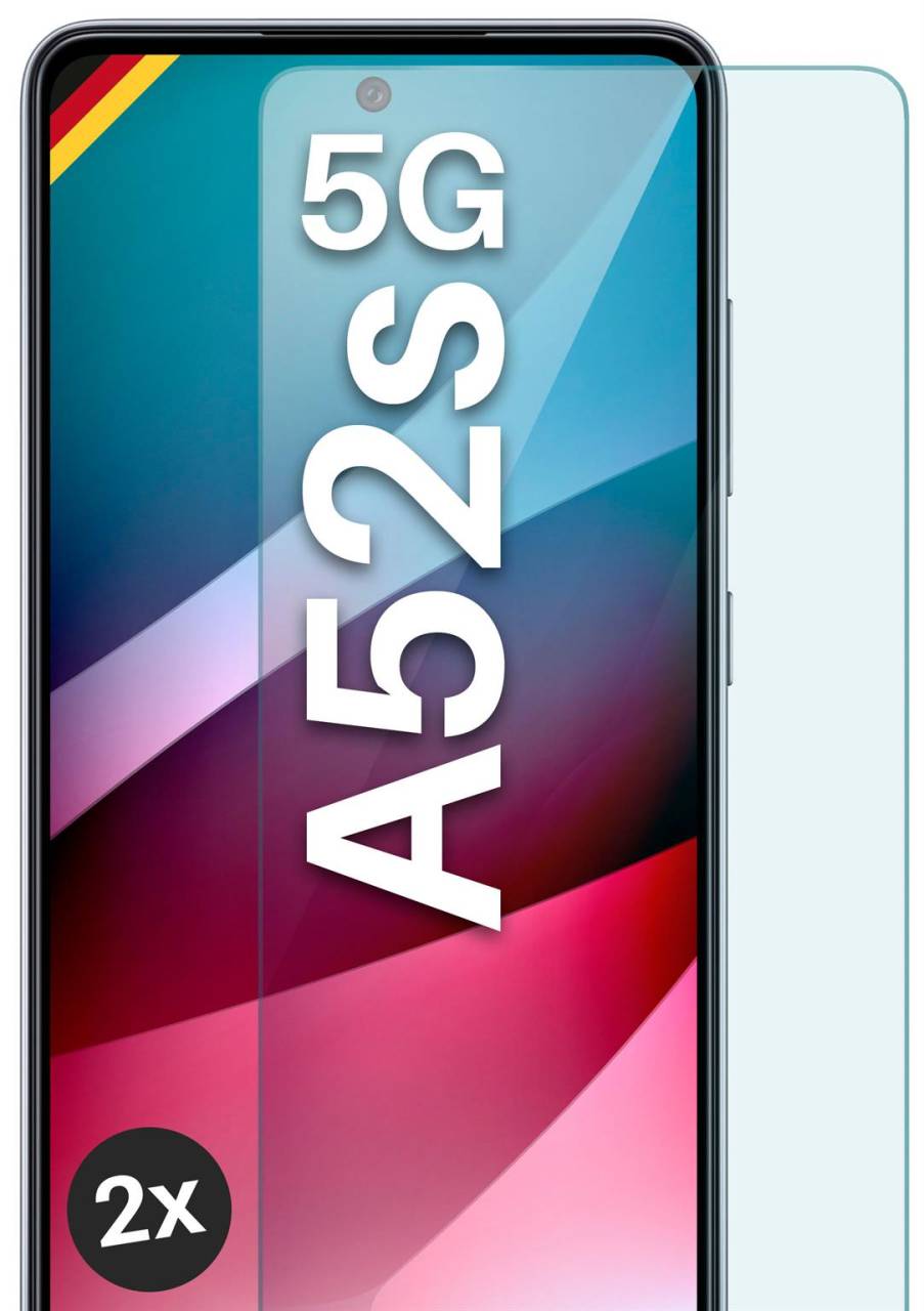 moex ShockProtect Klar für Samsung Galaxy A52s 5G – Panzerglas für kratzfesten Displayschutz, Ultra klar