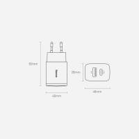 Baseus Netzteil – 1x USB-A + 1x USB-C Ladegerät für Smartphones und andere Geräte, Compact Serie, 20W