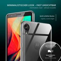 moex Aero Case für Motorola Moto E6 – Durchsichtige Hülle aus Silikon, Ultra Slim Handyhülle