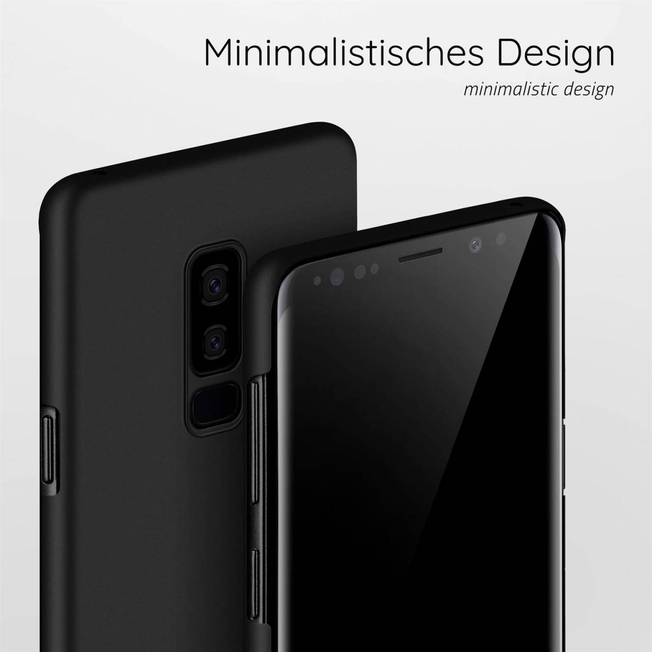 moex Alpha Case für Samsung Galaxy S9 Plus – Extrem dünne, minimalistische Hülle in seidenmatt