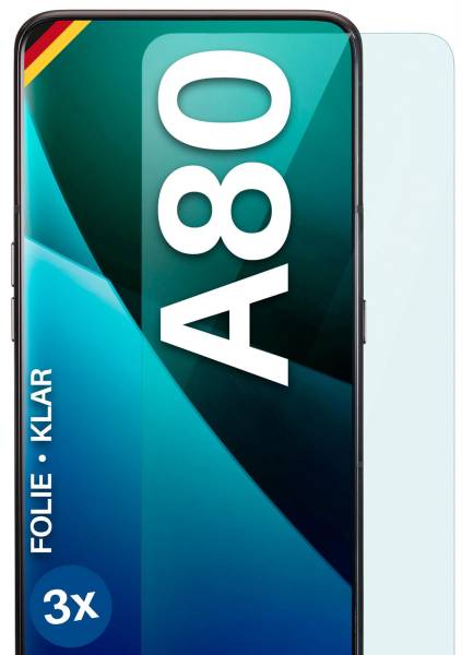 moex FlexProtect Klar für Samsung Galaxy A80 – Schutzfolie für unsichtbaren Displayschutz, Ultra klar