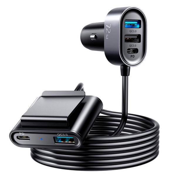 Joyroom Autoladegerät – für Smartphones und andere Geräte, Kfz-Ladegerät, 3x USB-A + 2x USB-C Anschlüsse