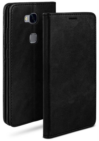 moex Casual Case für Huawei Honor 5X – 360 Grad Schutz Booklet, PU Lederhülle mit Kartenfach
