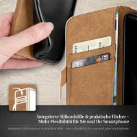 moex Book Case für Sony Xperia Z1 – Klapphülle aus PU Leder mit Kartenfach, Komplett Schutz