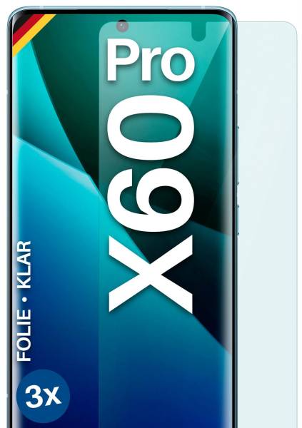 moex FlexProtect Klar für vivo X60 Pro – Schutzfolie für unsichtbaren Displayschutz, Ultra klar