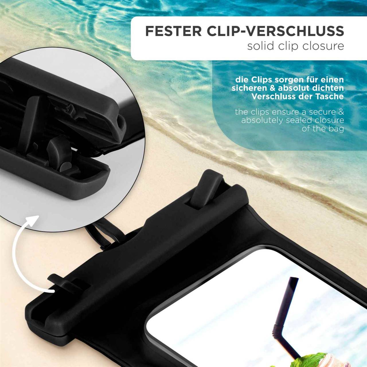 ONEFLOW Beach Bag für Xiaomi 14 Ultra – Wasserdichte Handyhülle für Strand & Pool, Unterwasser Hülle