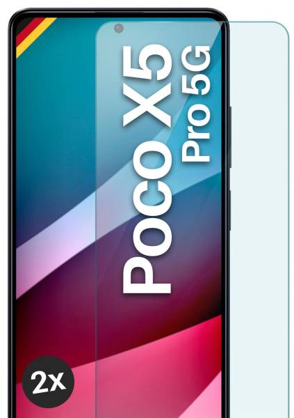 moex ShockProtect Klar für Xiaomi Poco X5 Pro 5G – Panzerglas für kratzfesten Displayschutz, Ultra klar
