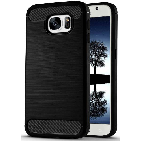 ONEFLOW Shift Case für Samsung Galaxy S7 – Handyhülle aus robustem TPU in Carbon- & brushed Alu-Optik