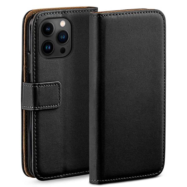 moex Book Case für iPhone 14 Pro Max Klapphülle mit Kartenfach