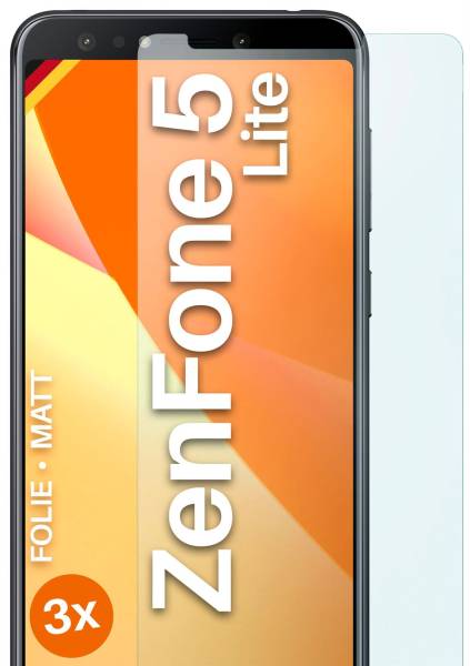 moex FlexProtect Matt für Asus Zenfone 5 Lite – Anti Reflex Schutzfolie für besten Displayschutz, Matt
