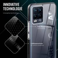 ONEFLOW Cushion Case für Realme 8 – Durchsichtige Hülle aus Silikon mit 3D Kameraschutz