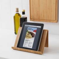 VIVALLA Tablet Halter – Bambusfurnier, Tablet Ständer 26x17 cm, Robust und Nachhaltig