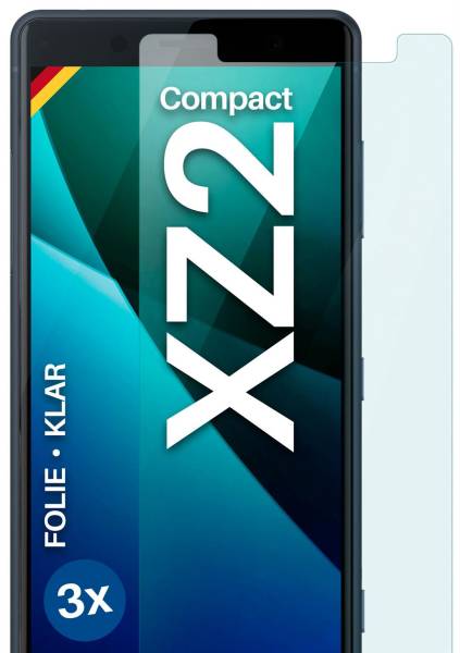 moex FlexProtect Klar für Sony Xperia XZ2 Compact – Schutzfolie für unsichtbaren Displayschutz, Ultra klar