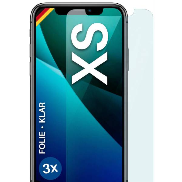 moex FlexProtect Klar für Apple iPhone XS – Schutzfolie für unsichtbaren Displayschutz, Ultra klar