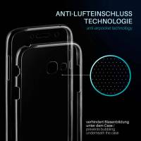 moex Double Case für Samsung Galaxy A7 (2017) – 360 Grad Hülle aus Silikon, Rundumschutz beidseitig