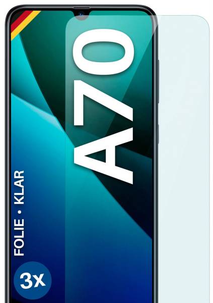 moex FlexProtect Klar für Samsung Galaxy A70 – Schutzfolie für unsichtbaren Displayschutz, Ultra klar