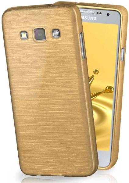 moex Brushed Case für Samsung Galaxy A5 (2015) – Silikon Handyhülle, Backcover in Aluminium Optik
