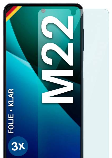 moex FlexProtect Klar für Samsung Galaxy M22 – Schutzfolie für unsichtbaren Displayschutz, Ultra klar