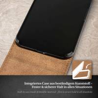 moex Flip Case für HTC One E8 – PU Lederhülle mit 360 Grad Schutz, klappbar