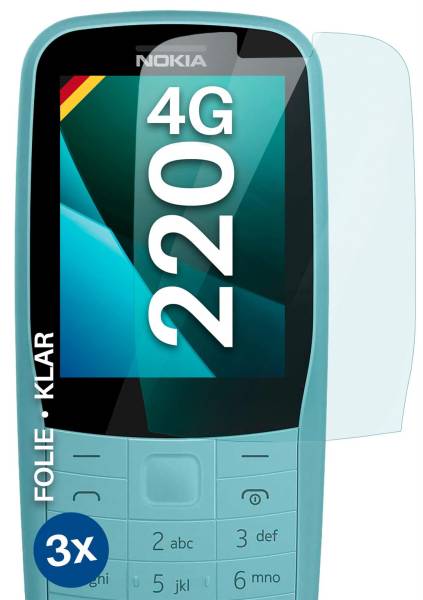 moex FlexProtect Klar für Nokia 220 4G – Schutzfolie für unsichtbaren Displayschutz, Ultra klar
