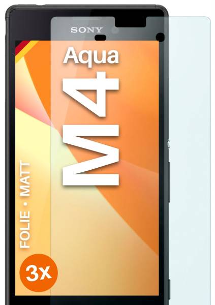 moex FlexProtect Matt für Sony Xperia M4 Aqua – Anti Reflex Schutzfolie für besten Displayschutz, Matt