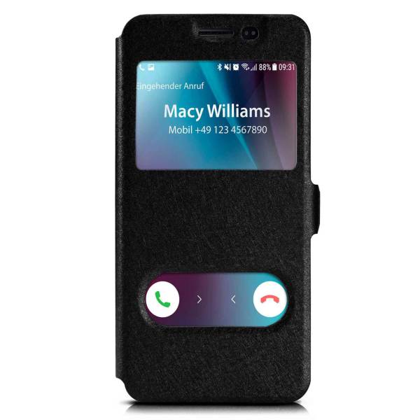 Für Samsung Galaxy J3 (2016) | Dünne Tasche mit Fenster | COMFORT CASE
