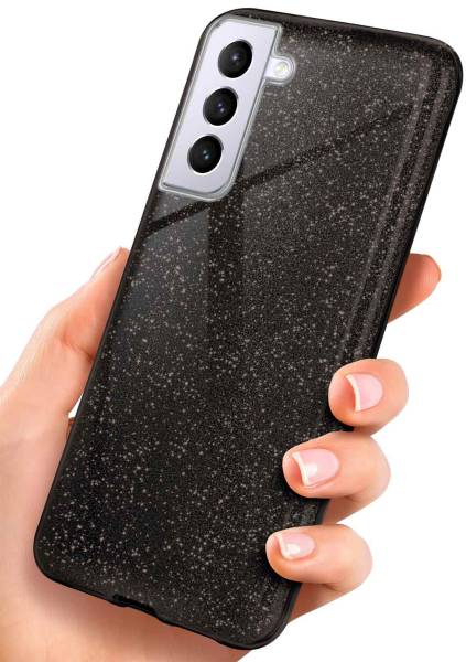 ONEFLOW Glitter Case für Samsung Galaxy S21 Plus – Glitzer Hülle aus TPU, designer Handyhülle