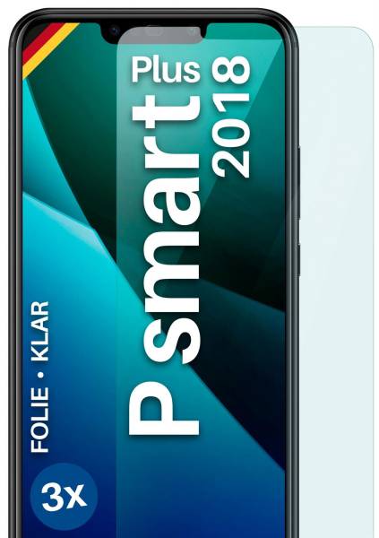 moex FlexProtect Klar für Huawei P smart Plus – Schutzfolie für unsichtbaren Displayschutz, Ultra klar