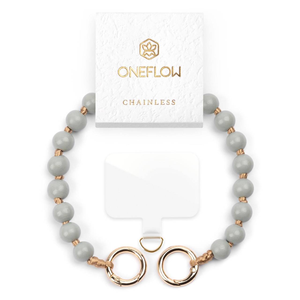 ONEFLOW Holzperlen Handyanhänger Universal – Chainless Terra Chain