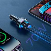 Joyroom Auto Ladegerät - Zigarettenanzünder USB-Ladegerät, Autoladeadapter 2x USB-A + 2x USB-C Anschluss, 70W – weiteres Produktbild 4