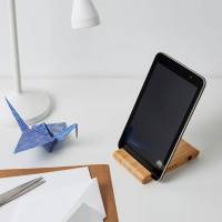 IKEA BERGENES Handyhalter aus Bambus – Tablethalter aus Bambus für Bett, Smartphonehalter Bambus verstellbar