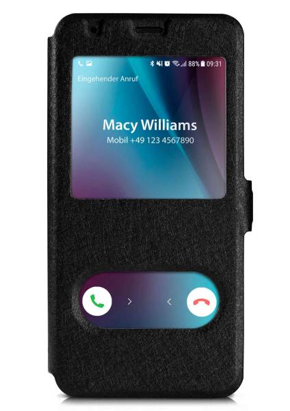 Für Samsung Galaxy A8 (2018) | Dünne Tasche mit Fenster | COMFORT CASE