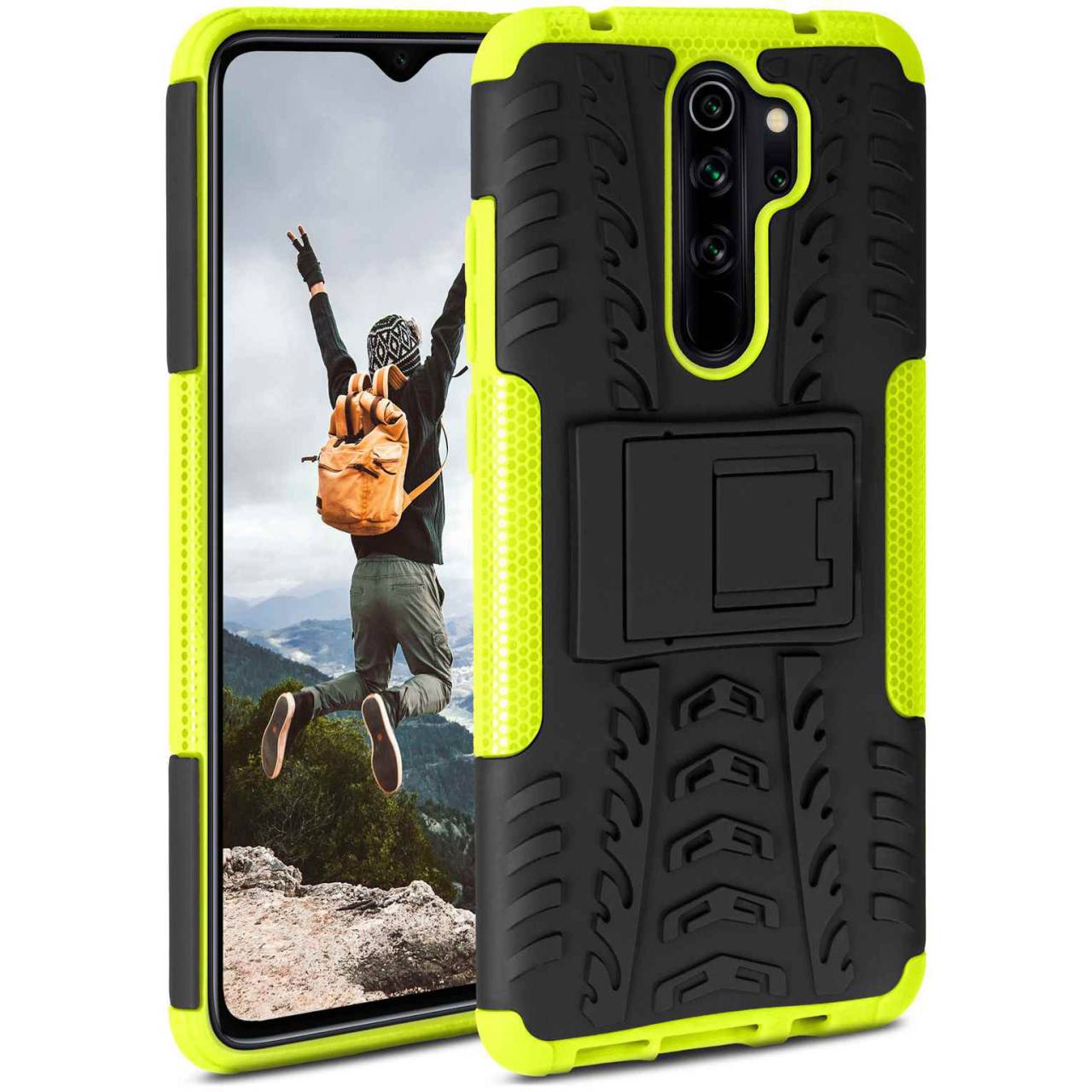 ONEFLOW Tank Case für Xiaomi Redmi Note 8 Pro – Stoßfeste Panzer Hülle – Rugged Outdoor Handyhülle