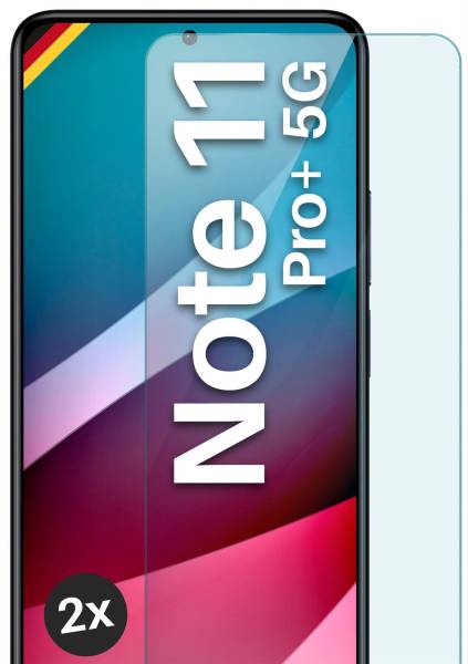 moex ShockProtect Klar für Xiaomi Redmi Note 11 Pro+ 5G – Panzerglas für kratzfesten Displayschutz, Ultra klar
