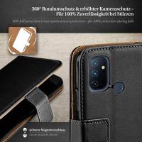 moex Book Case für OnePlus Nord N100 – Klapphülle aus PU Leder mit Kartenfach, Komplett Schutz