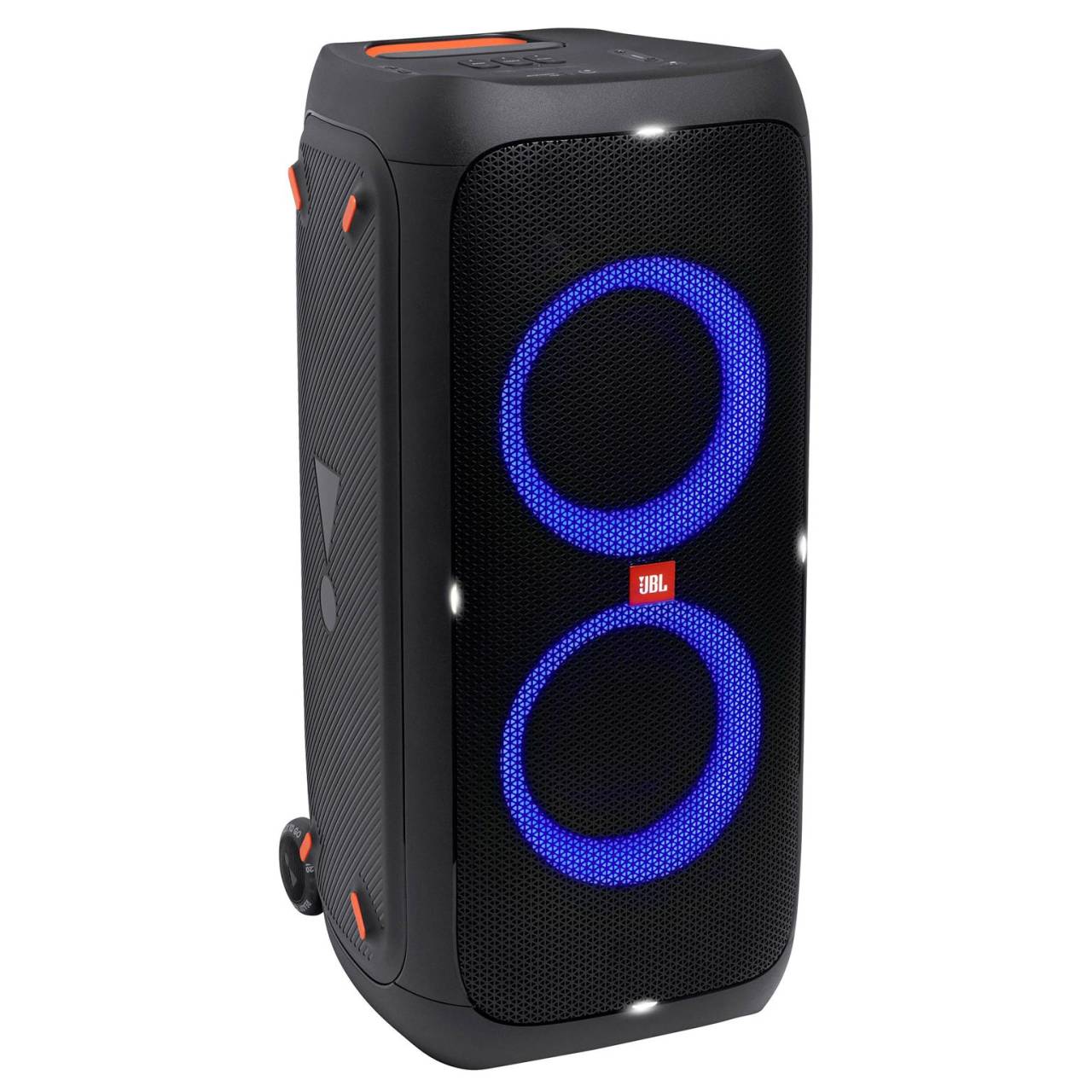 JBL PartyBox 310 – Trag- und rollbarer Bluetooth Party-Lautsprecher mit Lichteffekten – Spritzwassergeschützt