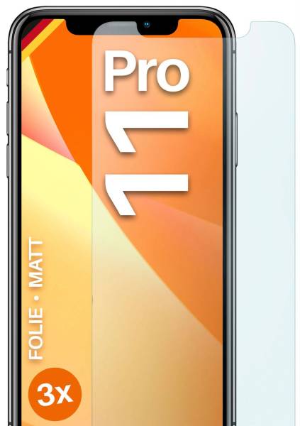 moex FlexProtect Matt für Apple iPhone 11 Pro – Anti Reflex Schutzfolie für besten Displayschutz, Matt