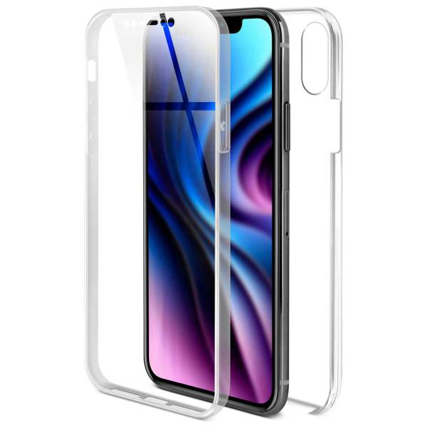 ONEFLOW Touch Case für Apple iPhone X – 360 Grad Full Body Schutz, komplett beidseitige Hülle