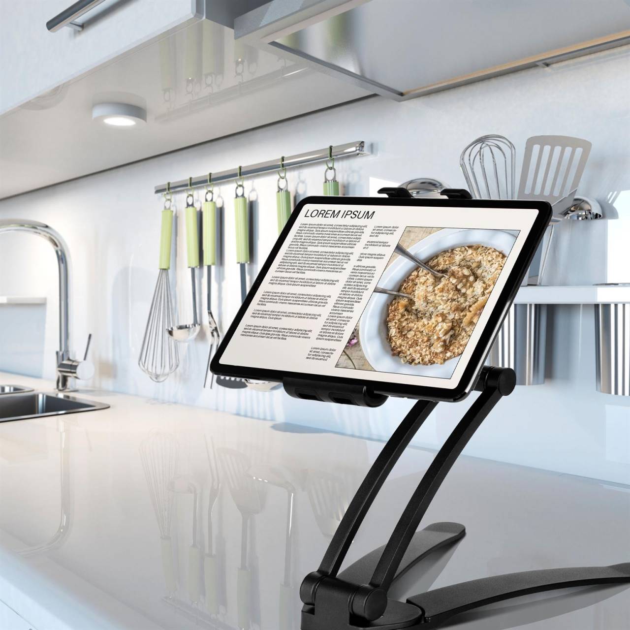 moex Versatile Standing Mount – Tablet und Handy Ständer – Vielseitig nutzbar in Küche, Büro, beim Sport und mehr