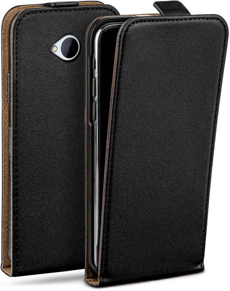 moex Flip Case für HTC One M7 – PU Lederhülle mit 360 Grad Schutz, klappbar