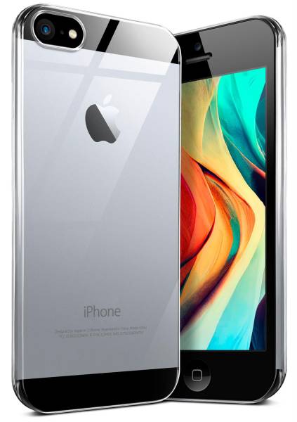 moex Aero Case für Apple iPhone SE 1. Generation (2016) – Durchsichtige Hülle aus Silikon, Ultra Slim Handyhülle