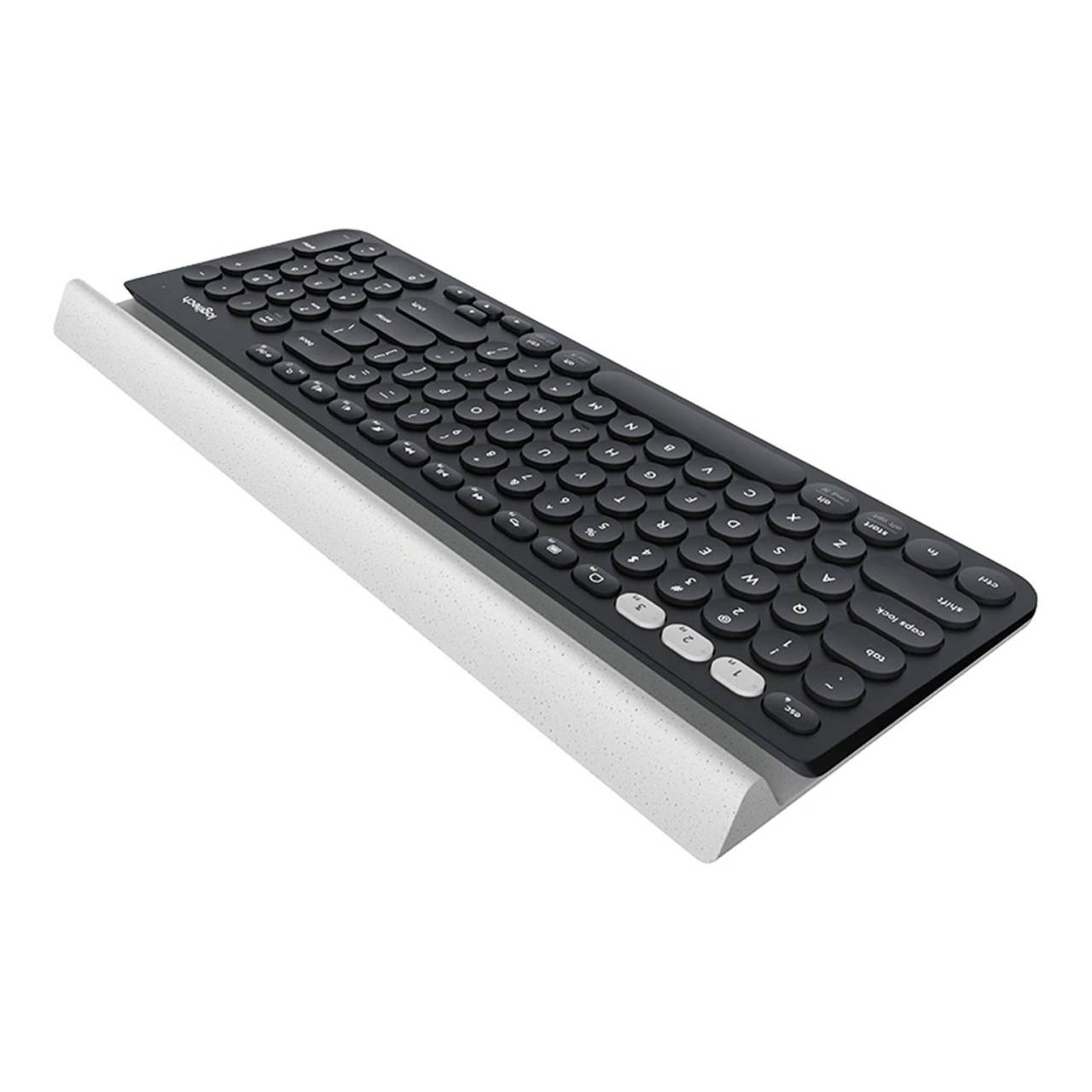 Logitech K780 Multi-Device Tastatur – Kabellos, USB, Bluetooth, Deutsch, schwarz/weiß Design