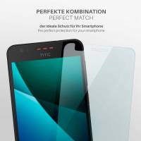 moex FlexProtect Klar für HTC Desire 825 – Schutzfolie für unsichtbaren Displayschutz, Ultra klar