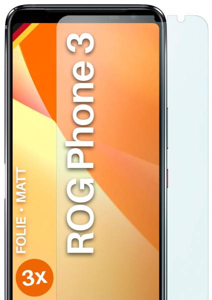 moex FlexProtect Matt für Asus ROG Phone 3 – Anti Reflex Schutzfolie für besten Displayschutz, Matt