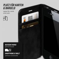 moex Casual Case für Apple iPhone 4S – 360 Grad Schutz Booklet, PU Lederhülle mit Kartenfach