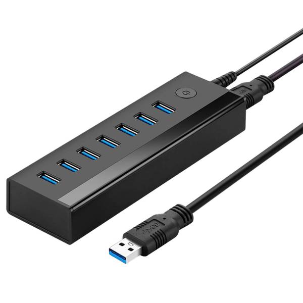 Ugreen USB-Hub US219 – USB-A auf USB-A Hub, 7 Ports, USB 3.0 Hub mit Netzteil, 1 Meter Kabel, Plug-and-Play