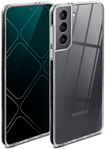 ONEFLOW Cushion Case für Samsung Galaxy S21 – Durchsichtige Hülle aus Silikon mit 3D Kameraschutz