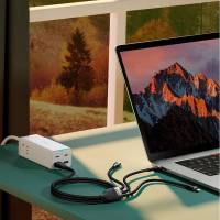 Baseus multifunktionales 3-in-1 Ladekabel - USB-C/Lightning/Micro-USB für Smartphones - 1,2 Meter - Fixe Länge – weiteres Produktbild 3