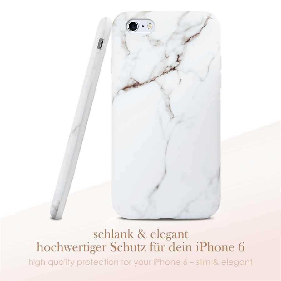 ONEFLOW Sense Case für Apple iPhone 6 Designer Hülle aus Silikon, Marmor Muster Handyhülle